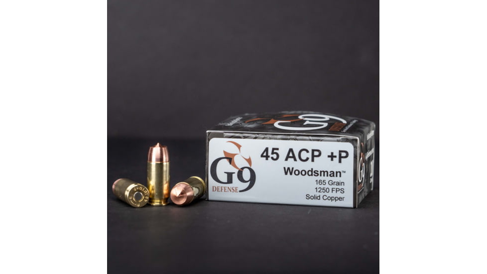 G9 Defense 45 ACP+P 165 Grain External Hollow Point Cooper Pistol Ammo, 20 Rounds, 40232509940