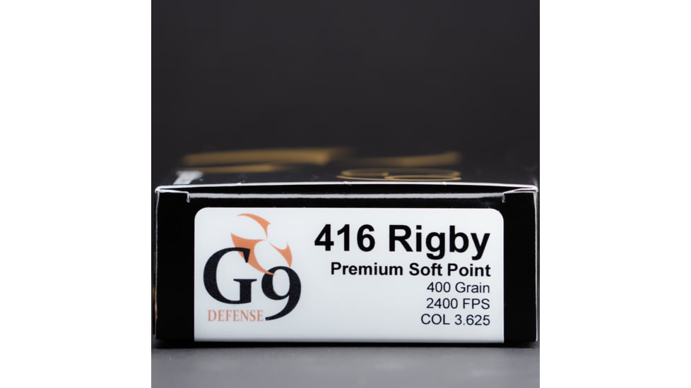 G9 Defense Safari .416 Rigby 400 Grain Shape Charge Solid Brass Cased Rifle Ammo, 20 Rounds, SC-416RIG-400A