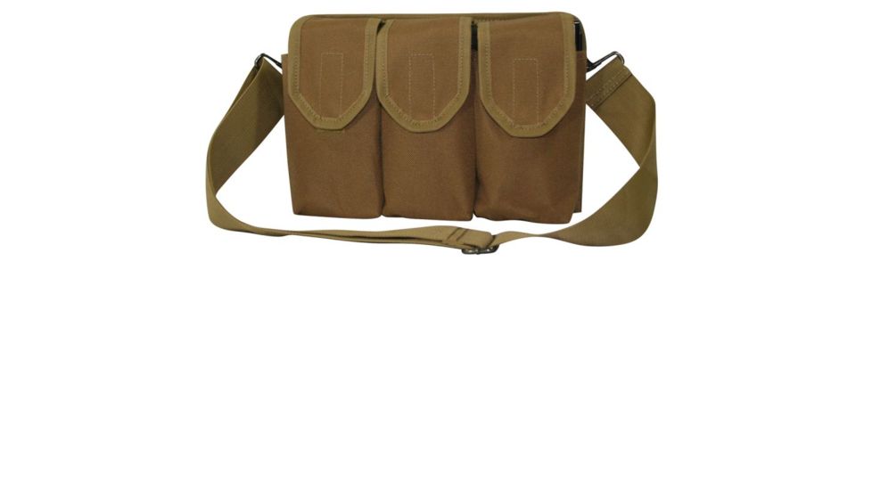 Galati Gear 3 Pocket Mag Pouch Over Shoulder/Belt 20-30rd, Coyote Brown, GLMP330CB