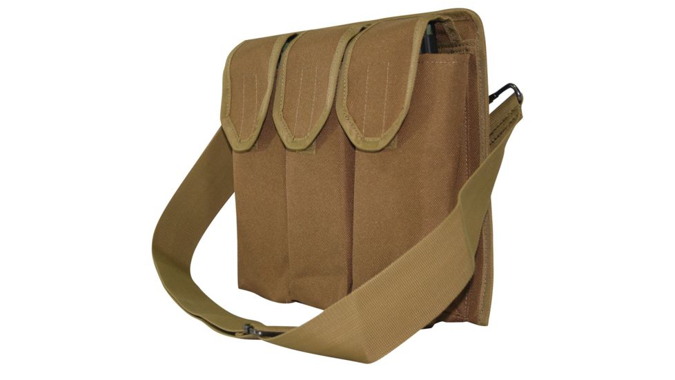 Galati Gear 3 Pocket Mag Pouch Over Shoulder/Belt 30-40rd, Coyote Brown, GLMP340CB