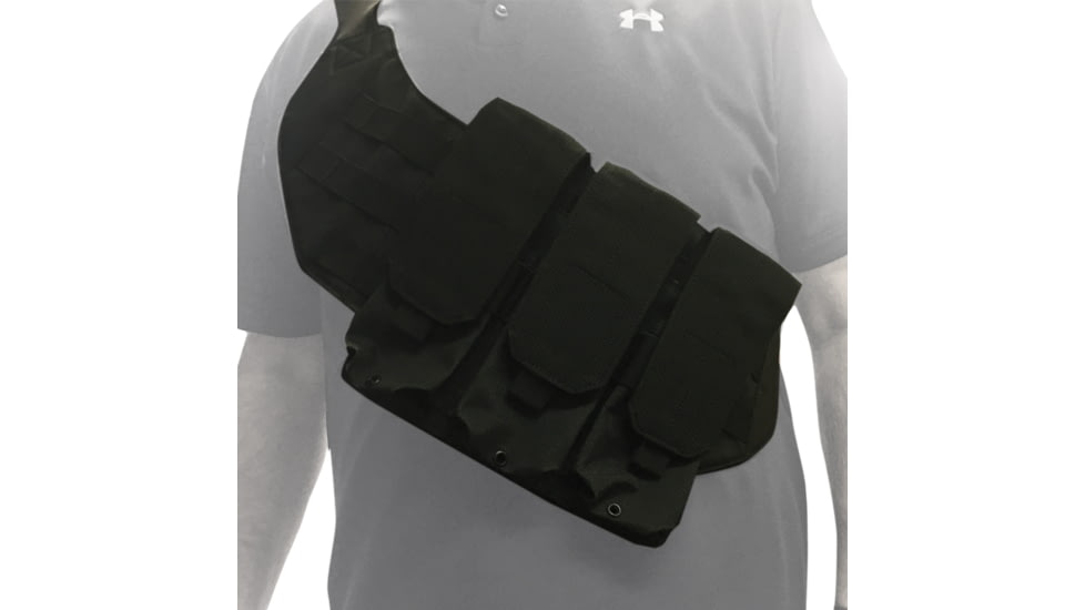 Galati Gear Chest Rig with Magazine Pouch Complete Kit, Black, 22in, GLCHESTRIG