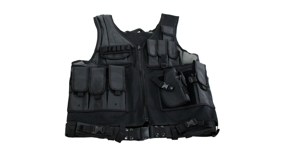 Galati Gear Deluxe Tactical Vest - Husky, Black, Right Hand, GLV547BH