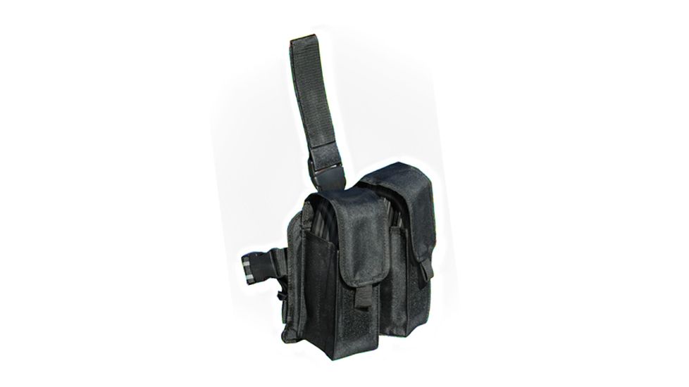 Galati Gear Drop-Leg Mag Pouch, Black, Holds 6 Mags, GLP603B