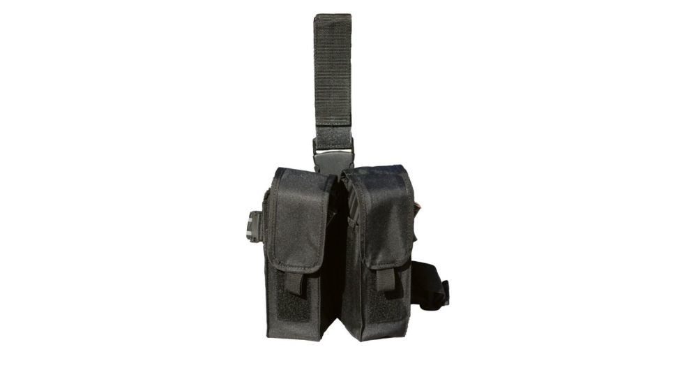 Galati Gear Drop-Leg Mag Pouch, Black, Holds 6 Mags, GLP603B