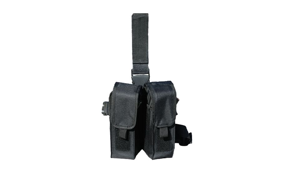 Galati Gear Drop-Leg Mag Pouch, Black, Holds 6 Mags, GLP603B