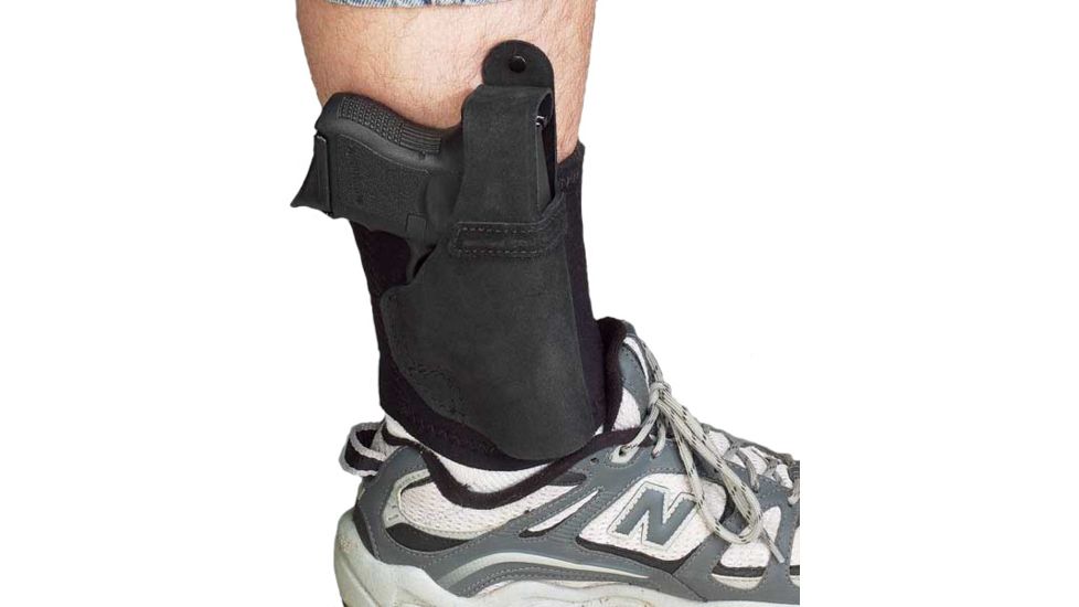 Galco Ankle Lite Leather Holster, SIG Sauer P238/Colt Mustang, Right Hand, Black, AL608