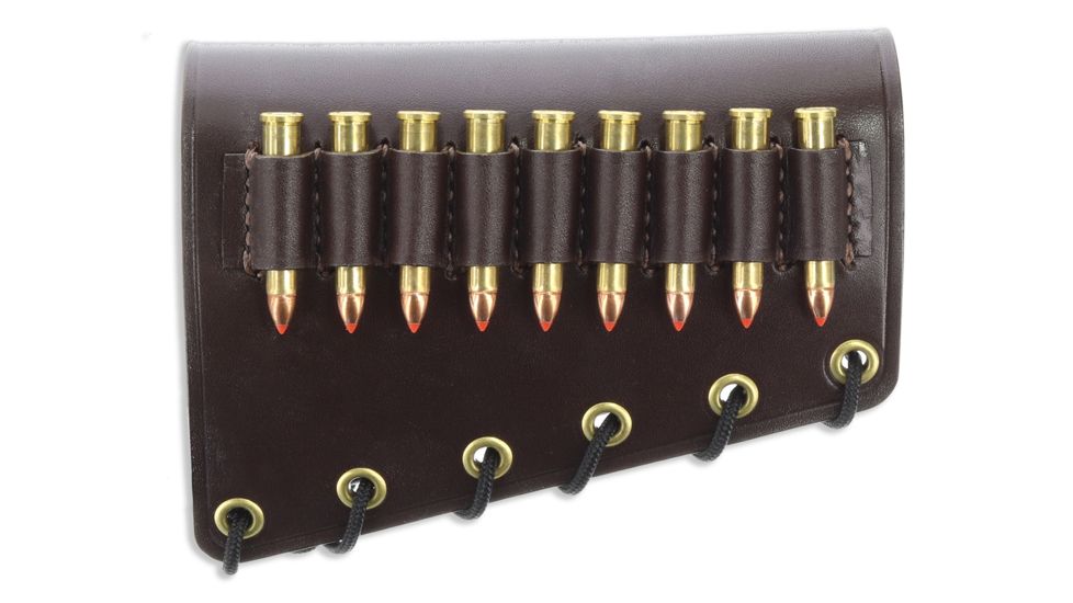 Galco Butt Cuff Ammunition Pouch, Right Hand, Rifle, .22 Hornet, 9 Rounds, Dark Havana, BC-48-DH