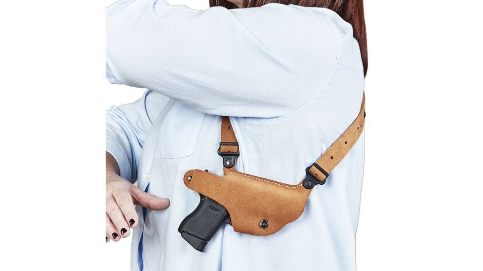 Galco Classic Lite Shoulder Holster System,Natural,Springfield XD-S 3.3/4in or Glock 43,Right Hand CL662
