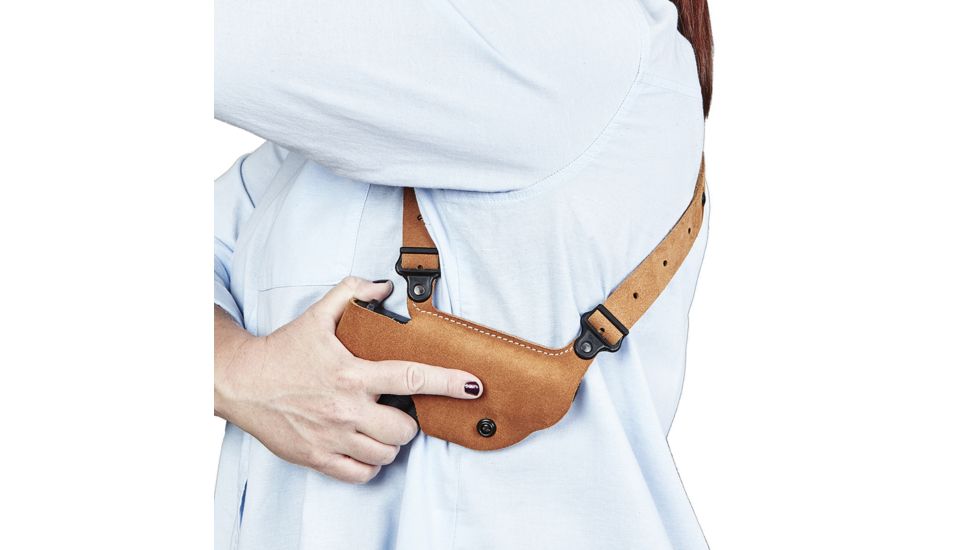 Galco Classic Lite Shoulder Holster System,Natural,Springfield XD-S 3.3/4in or Glock 43,Right Hand CL662
