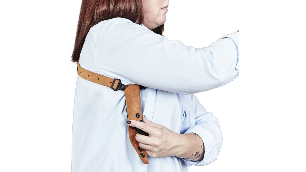 Galco Classic Lite Shoulder Holster System,Natural,Springfield XD-S 3.3/4in or Glock 43,Right Hand CL662