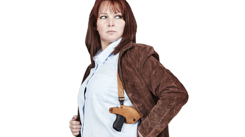 Galco Classic Lite Shoulder Holster System,Natural,Springfield XD-S 3.3/4in or Glock 43,Right Hand CL662