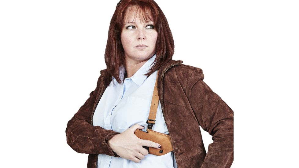 Galco Classic Lite Shoulder Holster System,Natural,Springfield XD-S 3.3/4in or Glock 43,Right Hand CL662