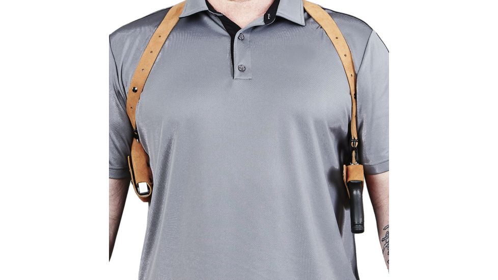 Galco Classic Lite Shoulder Holster System,Natural,Springfield XD-S 3.3/4in or Glock 43,Right Hand CL662