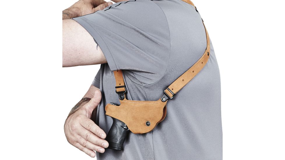 Galco Classic Lite Shoulder Holster System,Natural,Springfield XD-S 3.3/4in or Glock 43,Right Hand CL662