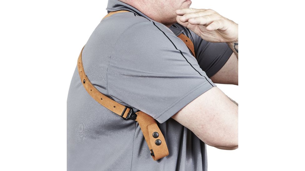 Galco Classic Lite Shoulder Holster System,Natural,Springfield XD-S 3.3/4in or Glock 43,Right Hand CL662