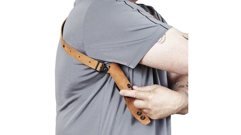 Galco Classic Lite Shoulder Holster System,Natural,Springfield XD-S 3.3/4in or Glock 43,Right Hand CL662