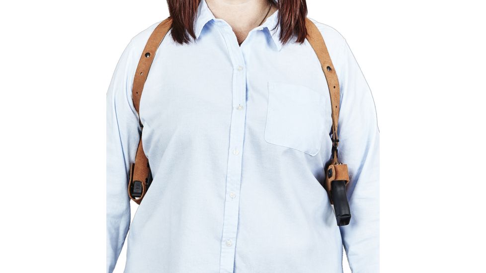 Galco Classic Lite Shoulder Holster System,Natural,Springfield XD-S 3.3/4in or Glock 43,Right Hand CL662