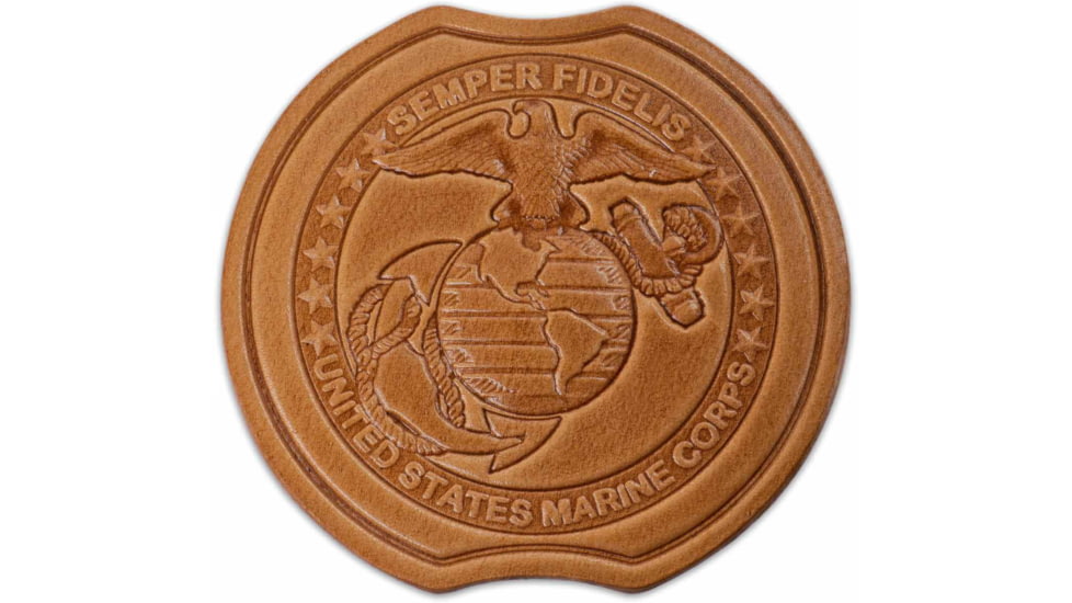 Galco Coaster Set Usmc, Natural, SH824
