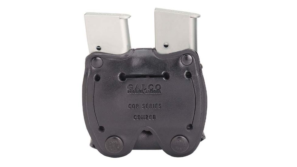 Galco Cop Double Mag Case - Ambidextrous - Black CDM26B