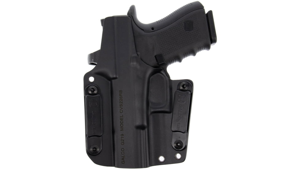 Galco Corvus Belt/IWB Kydex Holster, Glock 17/19/19X/22/23/31/32/45, Streamlight TLR-1, Right, Black, CVS868RB