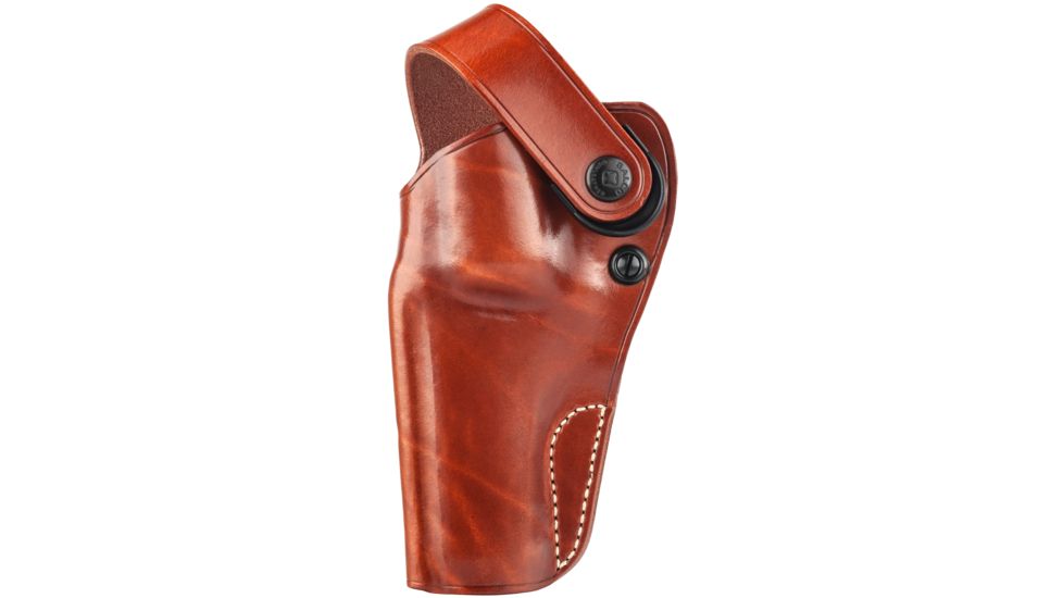 Galco DAO Strongside/Crossdraw Belt Holster, S&amp;W/Colt/Ruger 4in Revolver, Left, Plain, Tan, DAO105