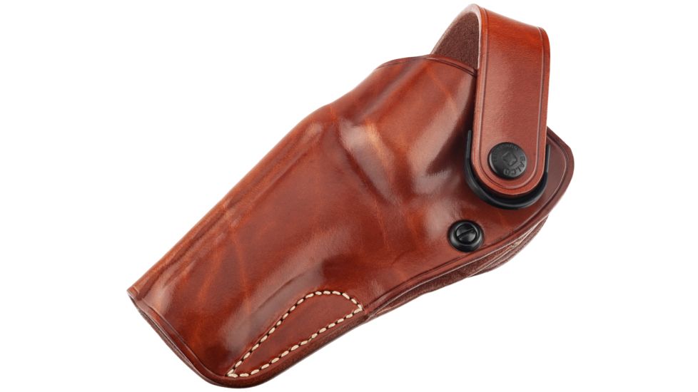 Galco DAO Strongside/Crossdraw Belt Holster, S&amp;W/Colt/Ruger 4in Revolver, Left, Plain, Tan, DAO105