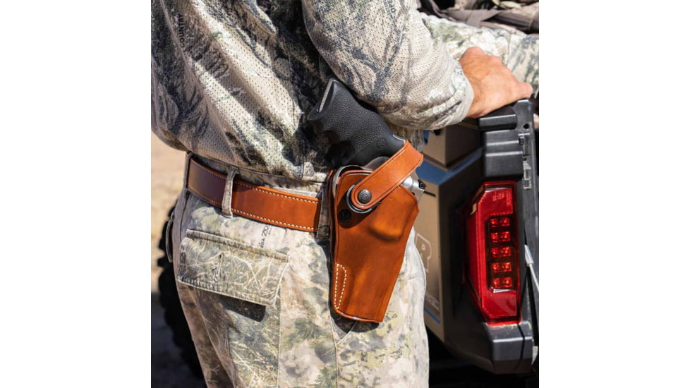 Galco Dao Strongside/Crossdraw Belt Holster, Colt Anaconda 4 1/4in, Right Hand, Tan, DAO368