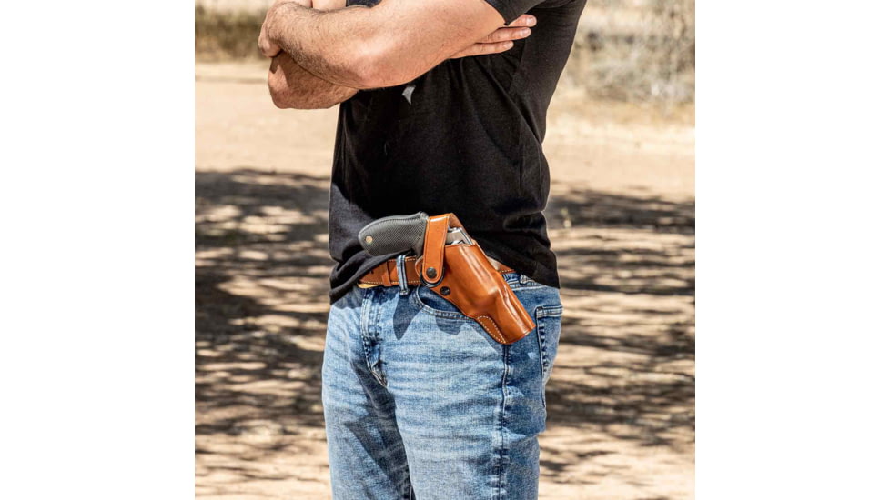 Galco Dao Strongside/Crossdraw Belt Holster, Colt Anaconda 4 1/4in, Right Hand, Tan, DAO368