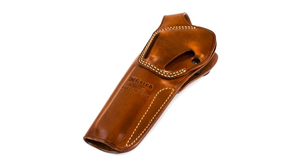 Galco DAO Strongside/Crossdraw Belt Holster, S&amp;W/Colt/Ruger 6in Revolver, Right Hand, Plain, Tan, DAO106