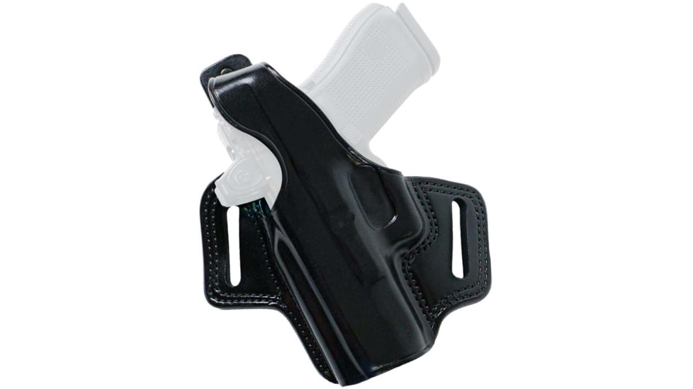 Galco Fletch High Ride Premium Steerhide OWB Paddle Holster, G 20, G 21, G 21 SF Standard G Rail, G 37, Right Hand, Black, FL228RB
