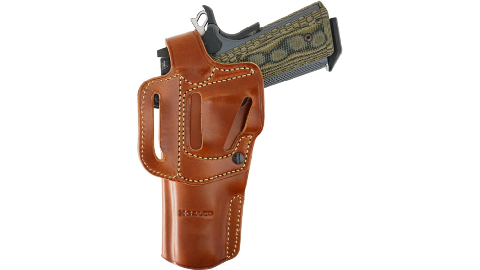 Galco Apo Strongside/Crossdraw Colt 4 1/4in 1911, Kimber 4in 1911, Springfield 4in 1911, Wilson Combat 4 1/4in 1911 Belt Holster, Tan, APO266R