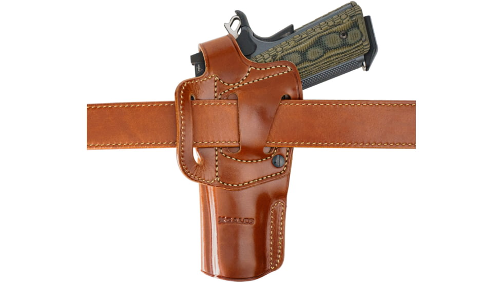 Galco Apo Strongside/Crossdraw Colt 4 1/4in 1911, Kimber 4in 1911, Springfield 4in 1911, Wilson Combat 4 1/4in 1911 Belt Holster, Tan, APO266R