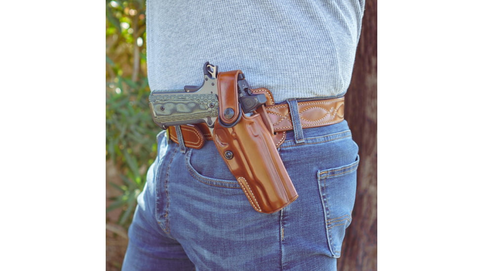 Galco Apo Strongside/Crossdraw Colt 4 1/4in 1911, Kimber 4in 1911, Springfield 4in 1911, Wilson Combat 4 1/4in 1911 Belt Holster, Tan, APO266R