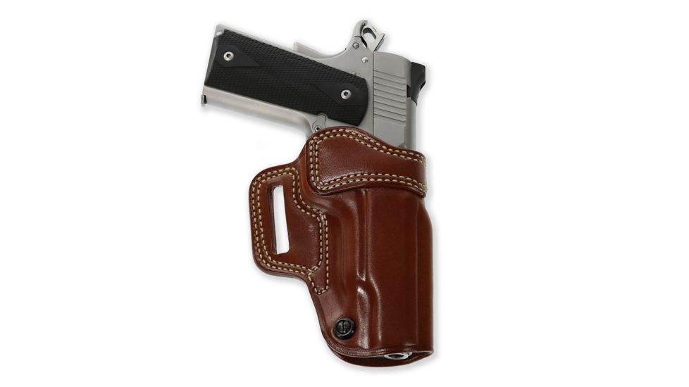 Galco Avenger Belt Leather Holster, Kimber 1911 4in/Colt 1911 4.25in/Springfield Armory 1911 4in/Smith &amp; Wesson SW1911 Sub-Compact 4.25in, Right Hand, Plain, Tan, AV266