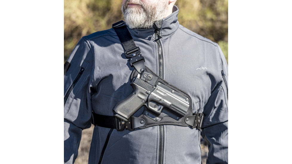 Galco High Ready Hybrid Kydex/Nylon Chest Holster, Sig-Sauer P220/226/229, Right Hand, Black, HR248RB