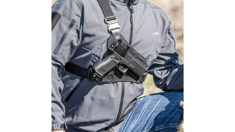 Galco High Ready Hybrid Kydex/Nylon Chest Holster, Sig-Sauer P220/226/229, Right Hand, Black, HR248RB