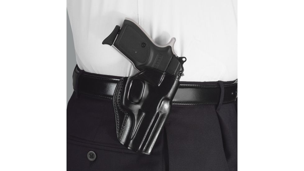 Galco Stinger Belt Leather Holster, Black, S&amp;W J Fr 60 3in., Right SG164B