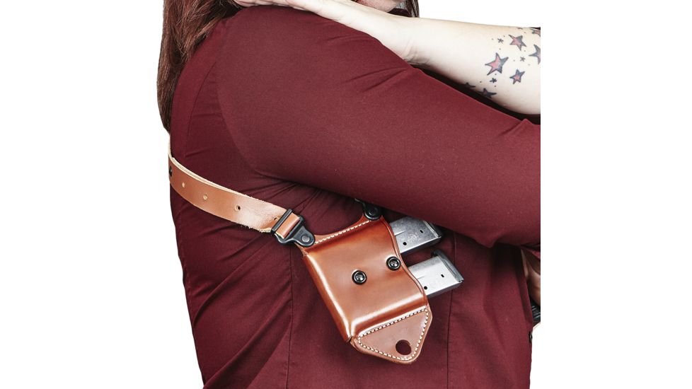 Galco Horizontal Mag Carrier For Shoulder System - Ambidextrous - Tan HCL24