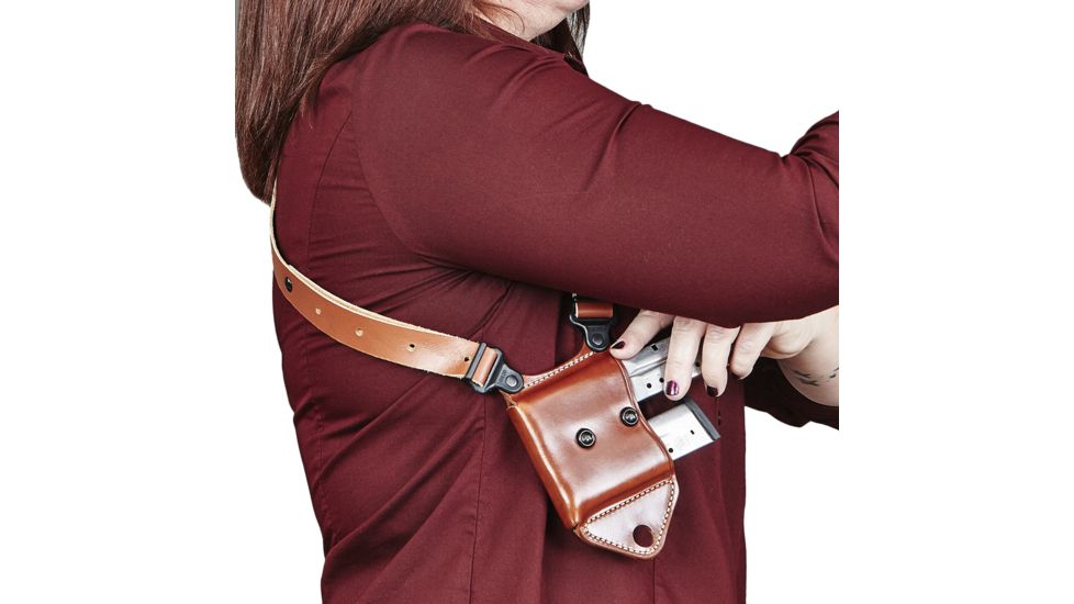 Galco Horizontal Mag Carrier For Shoulder System - Ambidextrous - Tan HCL24