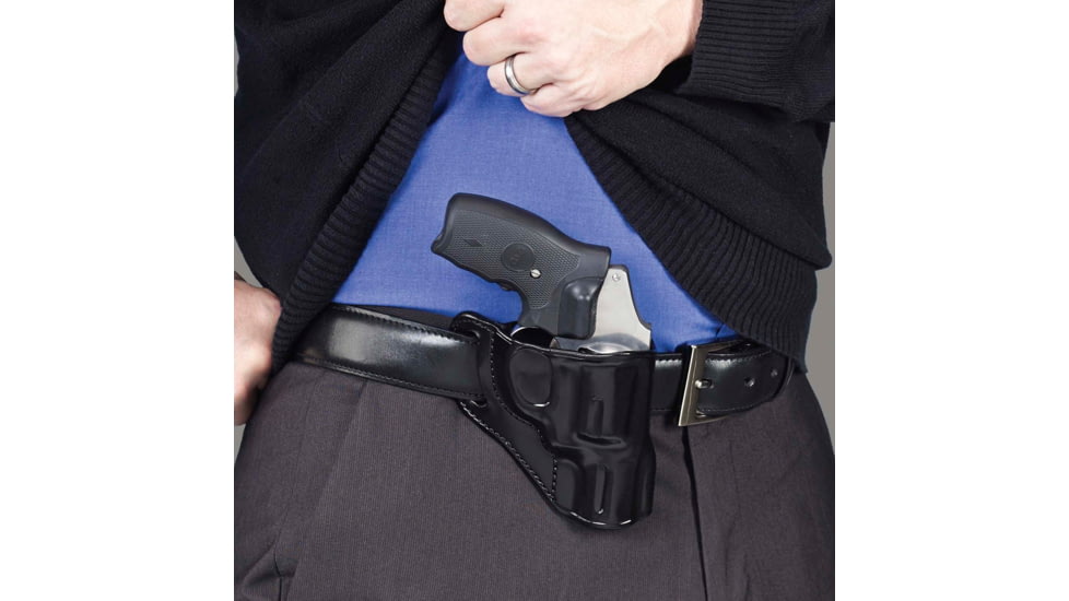 Galco Hornet Belt Leather Holster,SW J Fr 2in, Black, Right Hand HT158B