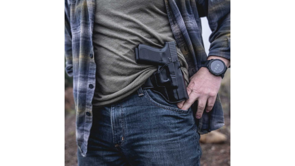 Galco Hornet Strongside/Crossdraw Belt Holster, Ruger Ec9S, Ruger Lc9, Right Hand, Black, HT636RB