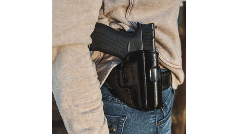 Galco Hornet Strongside/Crossdraw Belt Holster, Ruger Ec9S, Ruger Lc9, Right Hand, Black, HT636RB