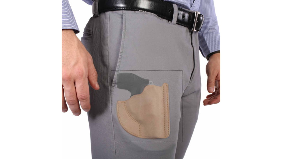 Galco Horsehide Front Pocket Holster, Glock 43/43X/43X MOS, Right Hand, Natural, PH800