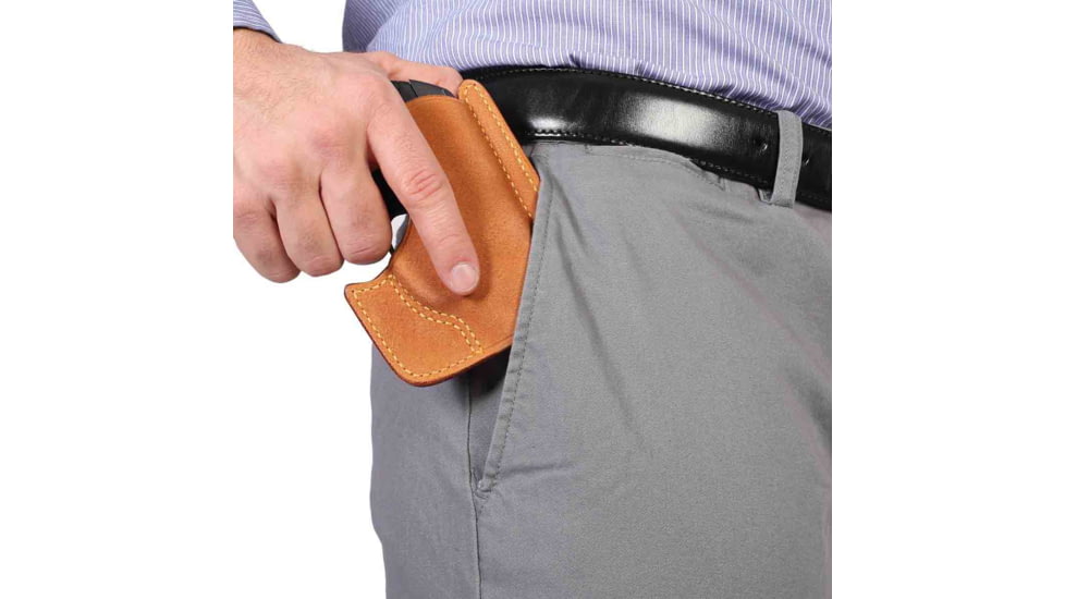 Galco Front Pocket Horsehide Holster, Glock 43, Glock 43X, Glock 43X Mos No Red Dot, Shadow Systems Cr920, Ambidextrous, Natural, PH800