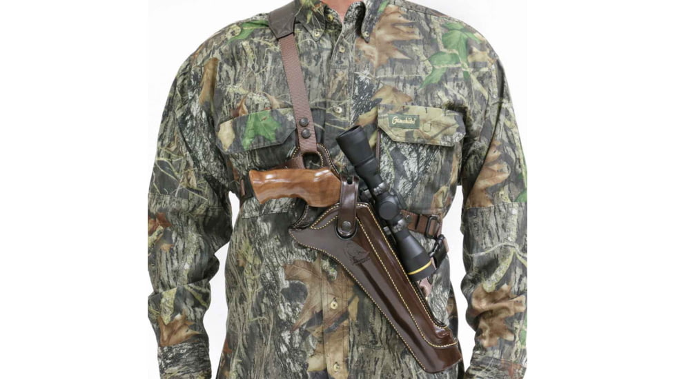 Galco Kodiak Hunter Chest Holster, Taurus Raging Hunter 8 3/8in W/Scope, Right Hand, Havana, KH358RH