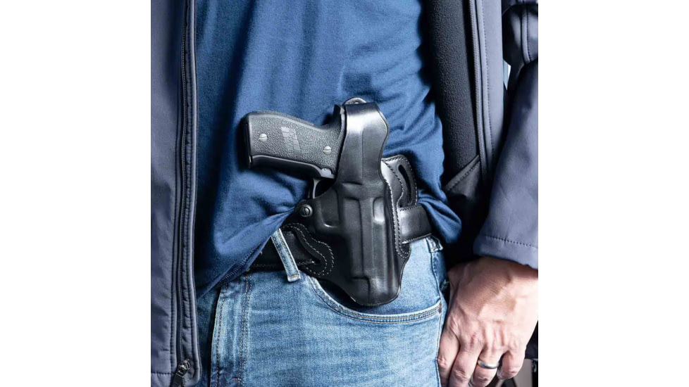 Galco Leather Holster - Ruger SR9 Cop 3 Slot - Right Hand, Black - CTS484B