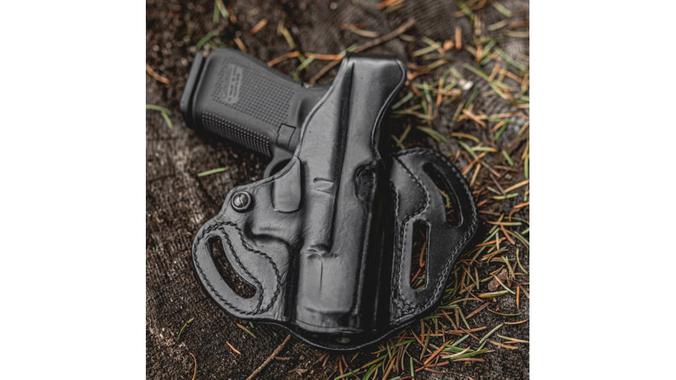 Galco Leather Holster - Ruger SR9 Cop 3 Slot - Right Hand, Black - CTS484B