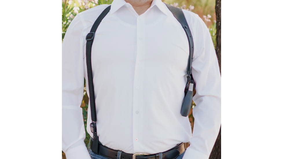 Galco Masterbilt Master Agent Shoulder System Leather, Smith &amp; Wesson J Frame M36 2in, Right, Black, MA158B