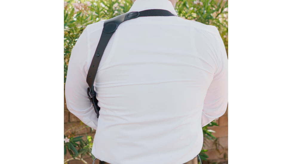 Galco Masterbilt Master Agent Shoulder System Leather, Smith &amp; Wesson J Frame M36 2in, Right, Black, MA158B