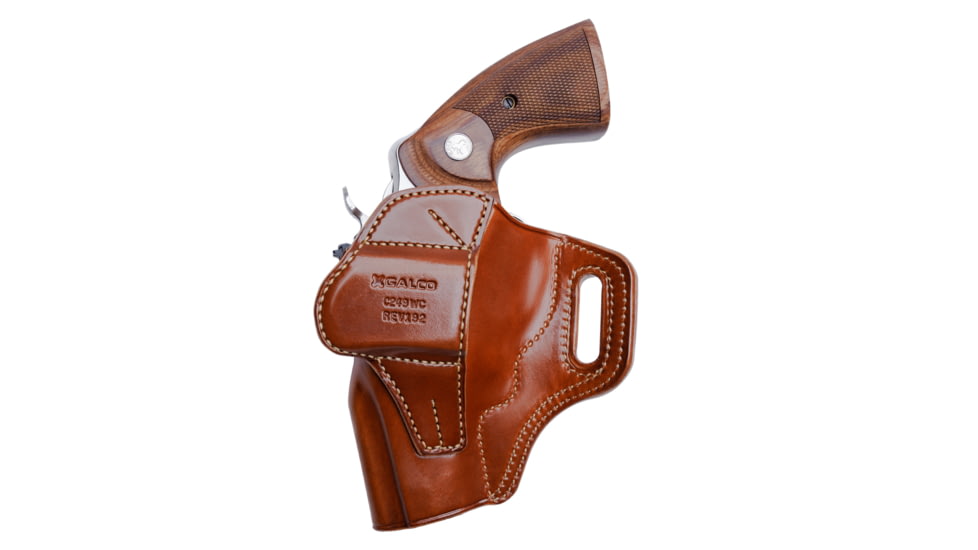 Galco Masterbilt Revenger Belt Holster, Smith &amp; Wesson K Frame M19 2 1/2in, Smith &amp; Wesson K Frame M66 2 1/2in, Right Hand, Tan, REV112